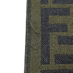 Fendi Scarf Khaki Green Zucca Cleaned Wool — view 6