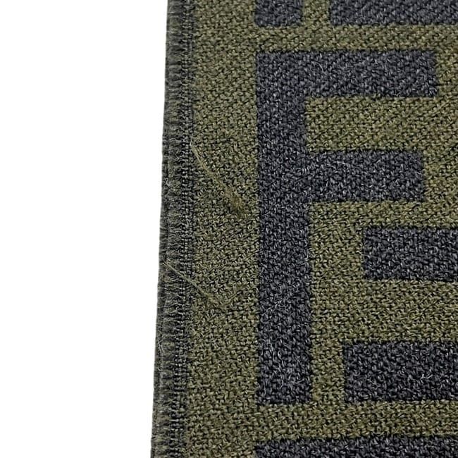 Fendi Scarf Khaki Green Zucca Cleaned Wool — view 6