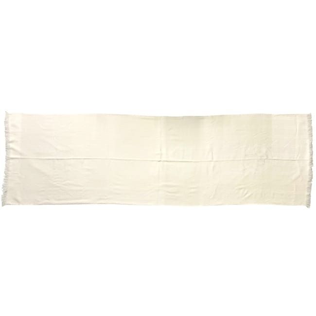Hermes Shawl White Beige Rebliss Cleaned — view 2