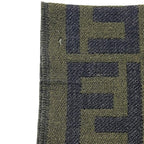 Fendi Scarf Khaki Green Zucca Cleaned Wool — view 5