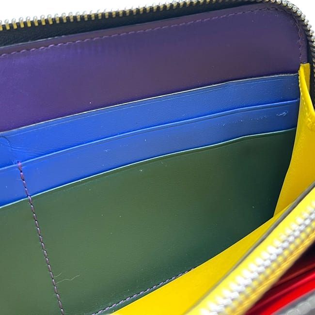 Loewe Round Zipper Long Wallet Rainbow Black — view 7