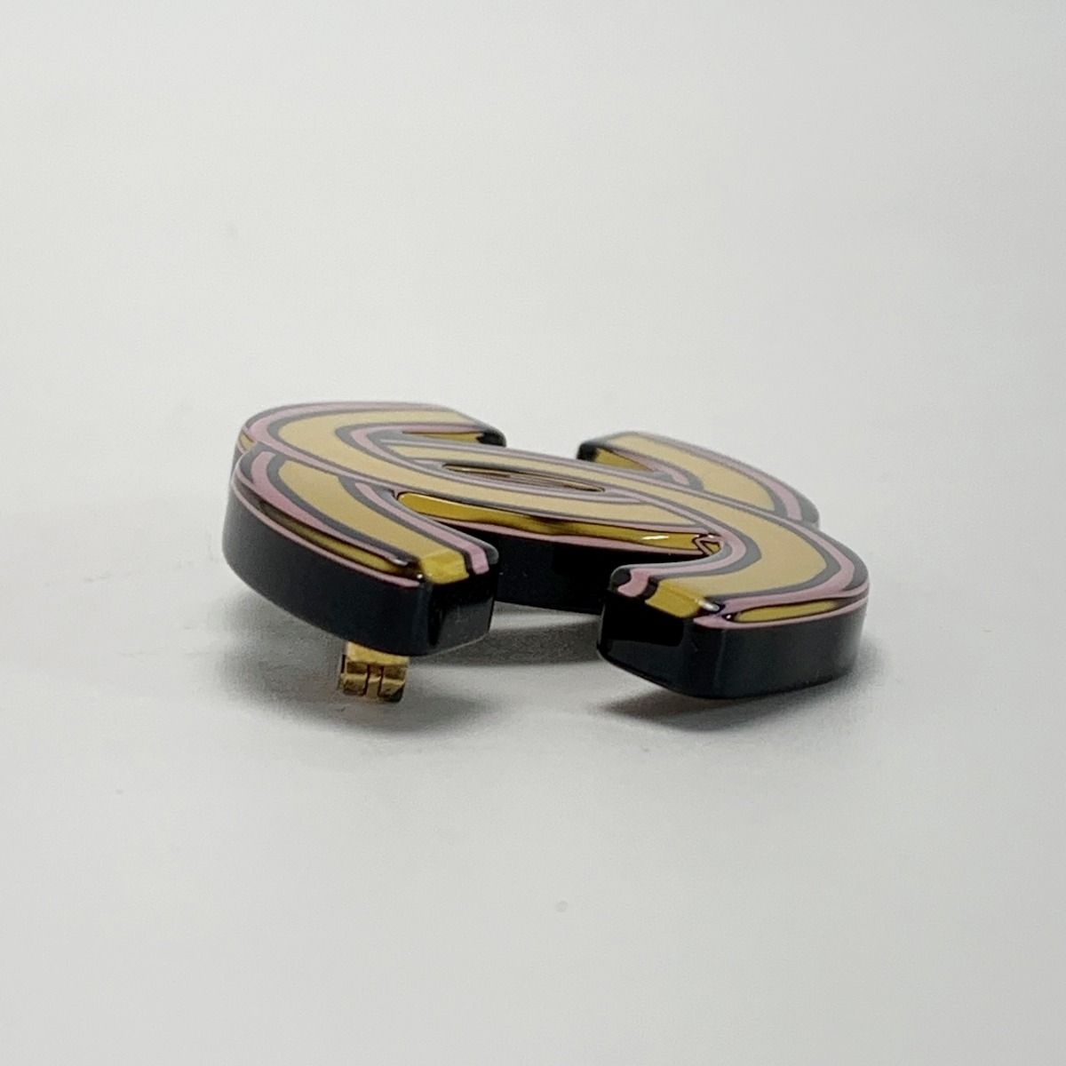 Chanel Handwritten Coco Mark D23 a Yellow Pink Jewelry Accessories Brooch — view 4