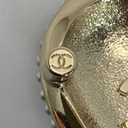 Chanel Heart L22 B GP Rhinestone Faux Pearl Black Brooch — view 6