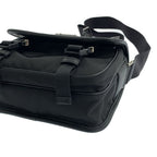 Prada 2 Vd034 Pattina Re-Nylon Saffiano Leather Shoulder Bag Black — view 9