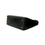 Celine Vintage Circle Logo Hardware Leather 2-Way Shoulder Bag Black