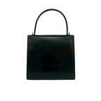 Celine Vintage Circle Logo Hardware Leather 2-Way Shoulder Bag Black