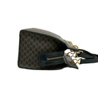 Celine Vintage Macadam Blason Pattern Leather Handbag Mini Tote Bag