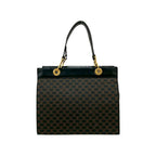 Celine Vintage Macadam Blason Pattern Leather Handbag Mini Tote Bag