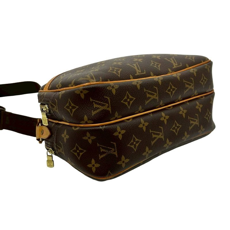Louis Vuitton Vintage Reporter PM Monogram Leather Shoulder Bag Pochette Brown — view 8