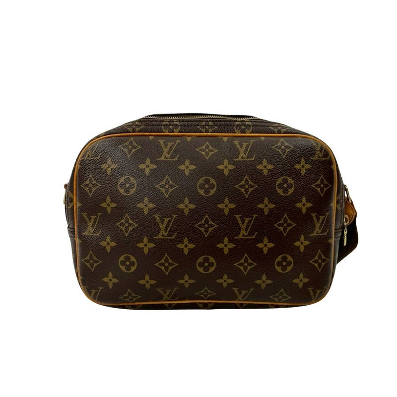 Louis Vuitton Vintage Reporter PM Monogram Leather Shoulder Bag Pochette Brown — view 4