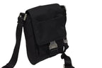Prada Triangle Logo Mini Shoulder Bag Phone Case Pouch Black Silver — view 2