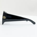 Gucci Square Frame Sunglasses with Scratch GG1402 sa 001 55/15-135 M Black — view 3