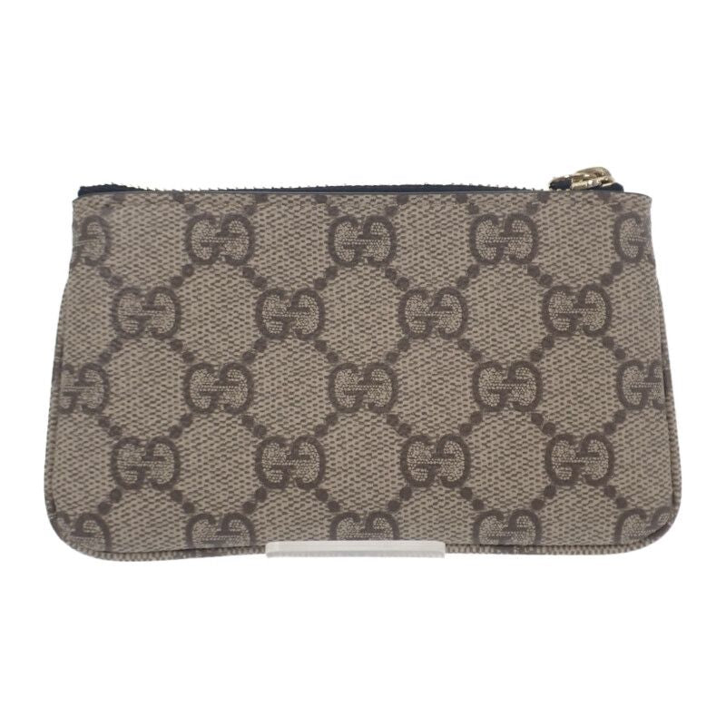 Gucci Key Case Coin Polyurethane Brown Gold Hardware GG — view 2