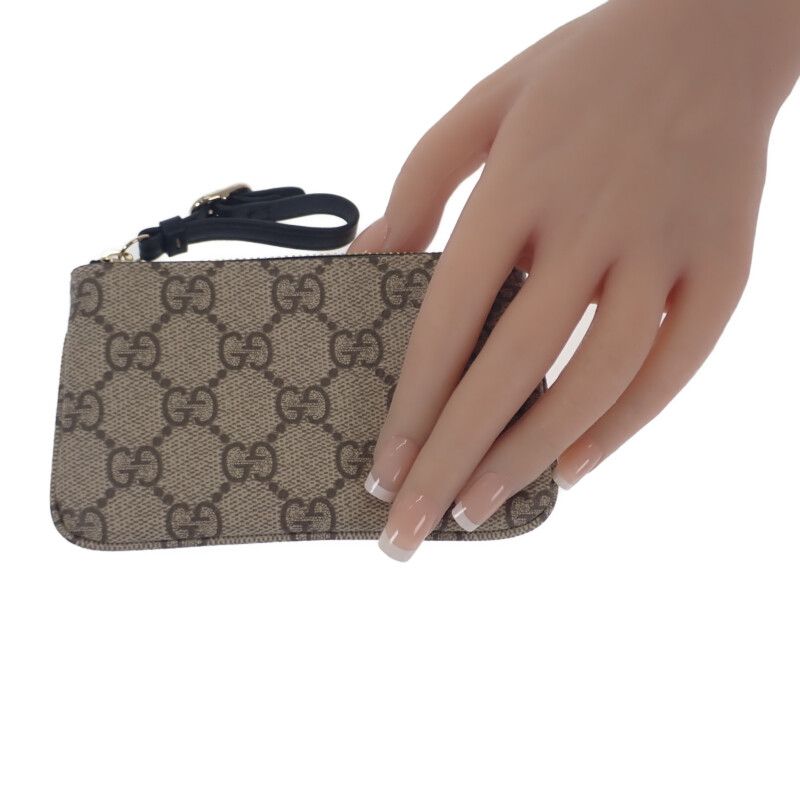 Gucci Key Case Coin Polyurethane Brown Gold Hardware GG — view 9