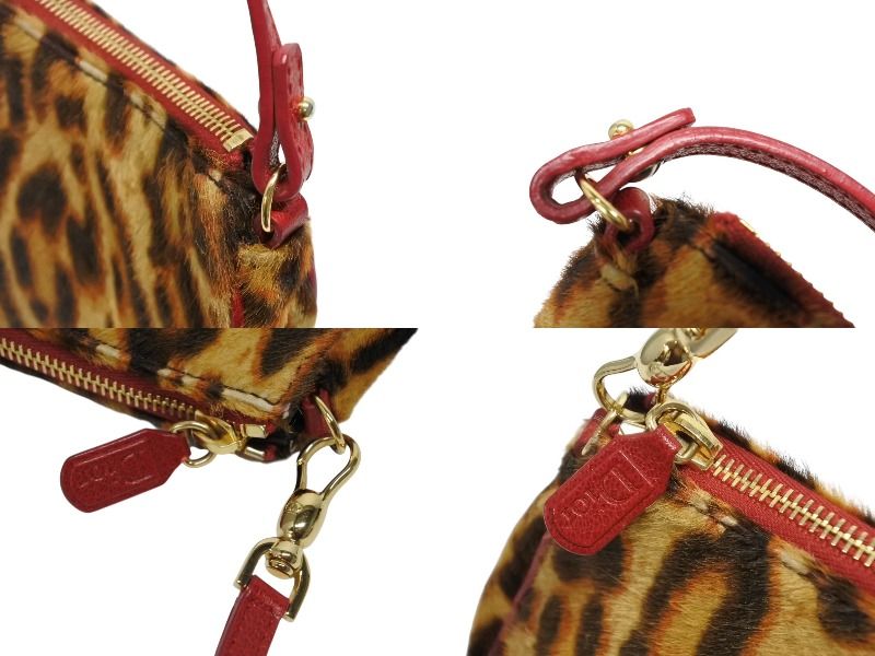 Dior Saddle Pouch Leopard Print Calf Hair Leather Galliano — view 5