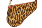 Dior Saddle Pouch Leopard Print Calf Hair Leather Galliano — view 4
