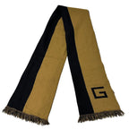 Gucci Scarf Shawl Wool Black Brown Logo Class Y Apparel — view 2