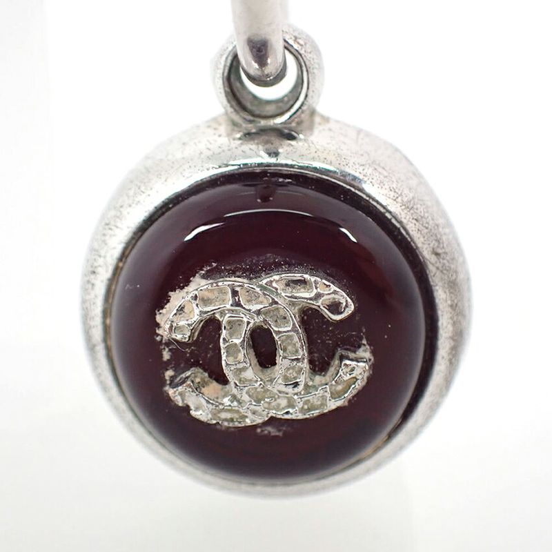 Chanel Coco Mark Earrings One Side J94-3 — view 3