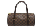 Louis Vuitton Handbag Drum Shape Tubular Damier Papillon 26 Brown Gold