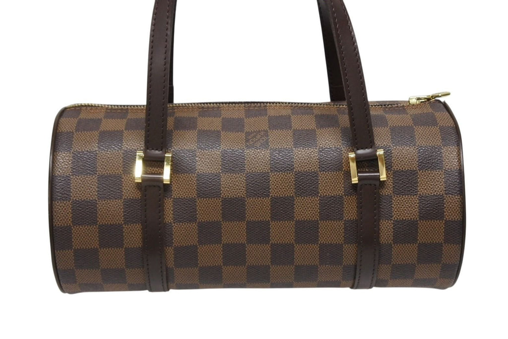Louis Vuitton Handbag Drum Shape Tubular Damier Papillon 26 Brown Gold — view 3