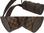 Louis Vuitton Handbag Drum Shape Tubular Damier Papillon 26 Brown Gold — view 8