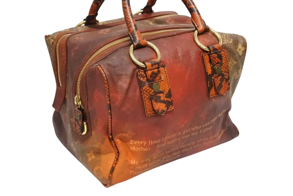 Louis Vuitton Richard Prince Jokes Man Crazy Handbag Rouge Gold — view 3