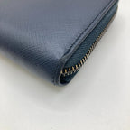 Prada Round Zipper Long Wallet 2 Ml317 Navy — view 5