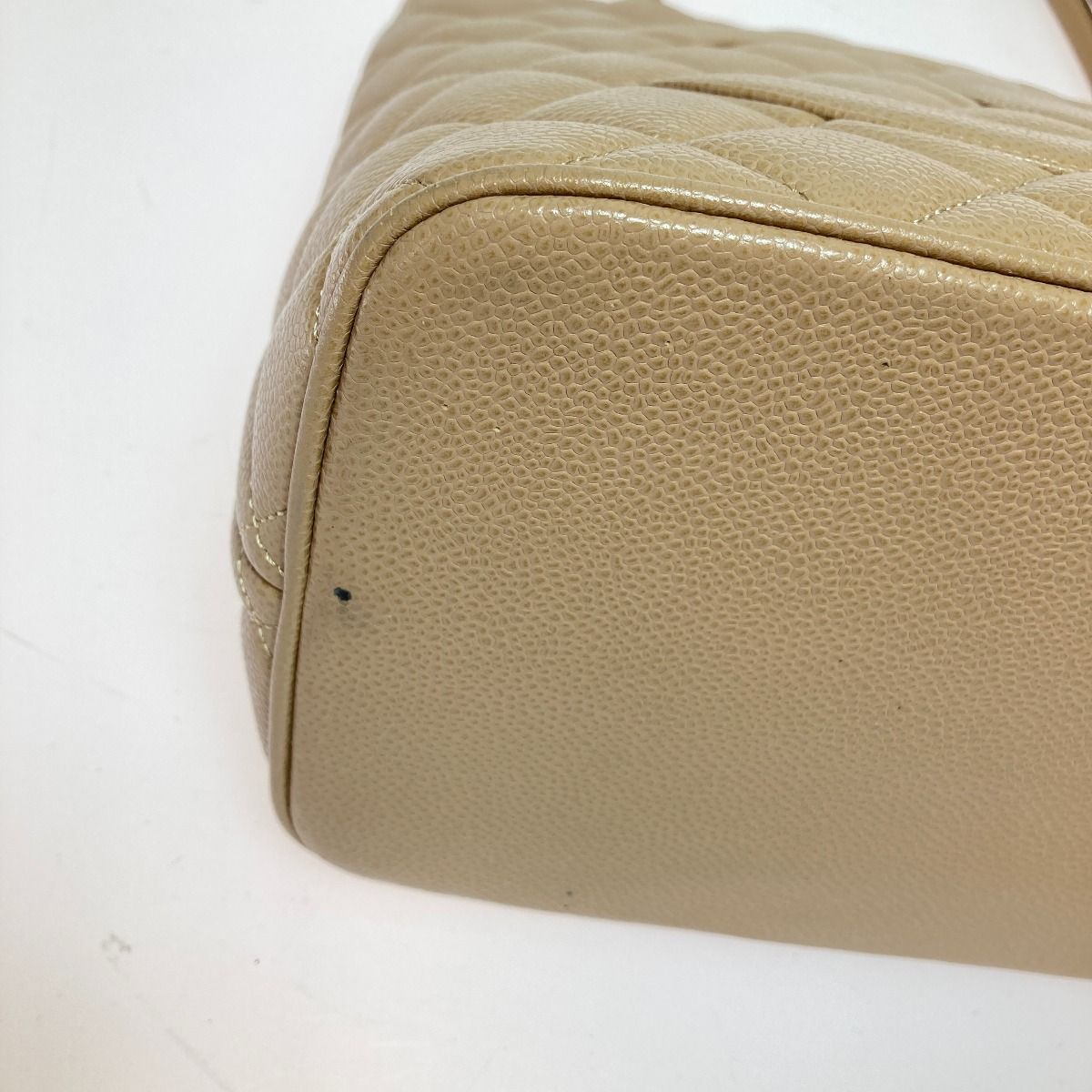 Chanel Medallion Tote Caviar Leather Bag Gold Hardware Beige — view 4