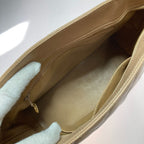 Chanel Medallion Tote Caviar Leather Bag Gold Hardware Beige — view 8