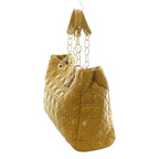Christian Dior Lady Tote Bag Enamel Quilted Mustard Mi-OS-OH — view 3