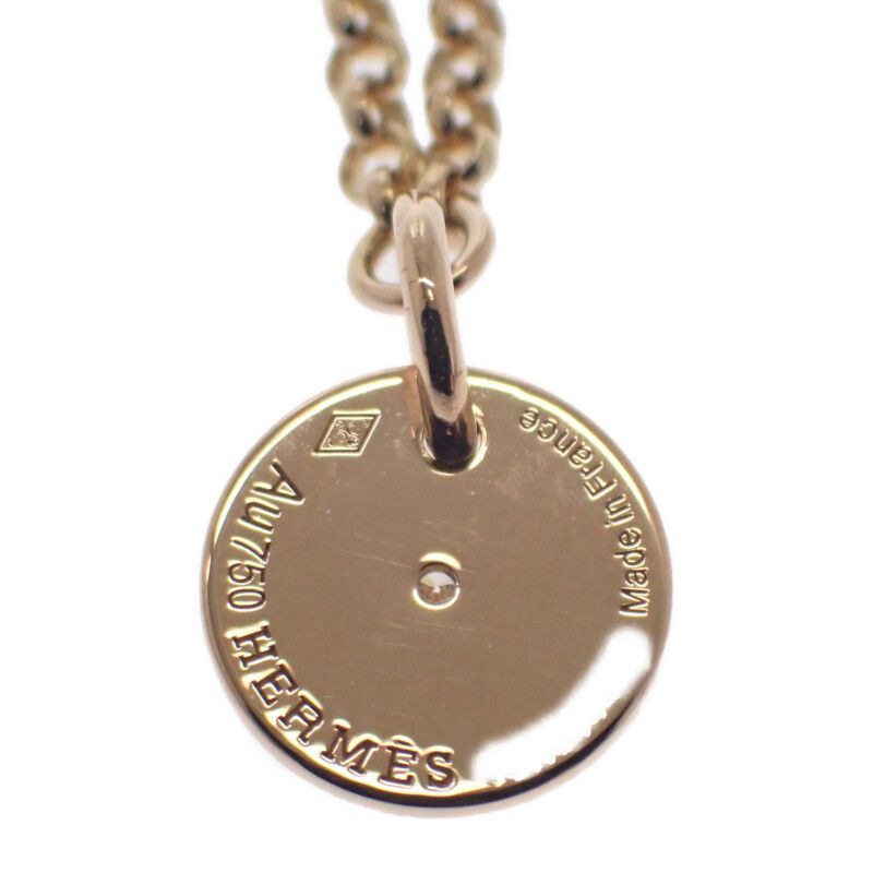 Hermes Gambard Crude Sel Exlibris B 00 Necklace 18K Pink — view 5