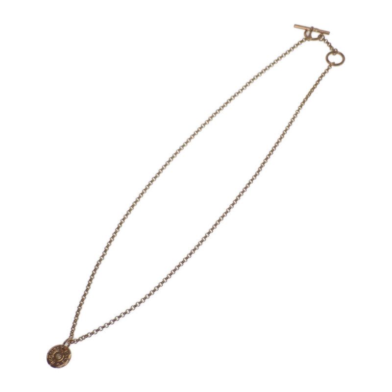 Hermes Gambard Crude Sel Exlibris B 00 Necklace 18K Pink — view 3