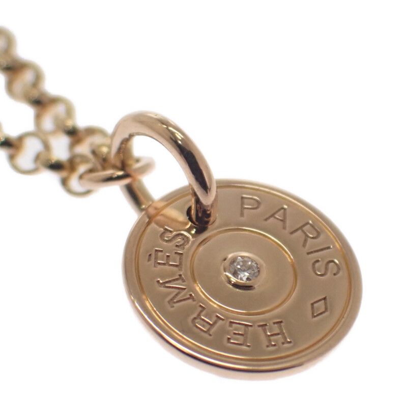 Hermes Gambard Crude Sel Exlibris B 00 Necklace 18K Pink — view 4