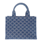 Celine Small Cabas Tice frg.05 ds Tote Bag Triomphe Denim Calf Leather — view 2