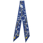 Hermes Scarf Twillye Silk Marine and Gris Argeon — view 2
