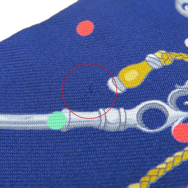 Hermes Scarf Twillye Silk Marine and Gris Argeon — view 3