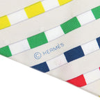 Hermes Scarf Twillye Silk Cles Blue Rouge — view 6
