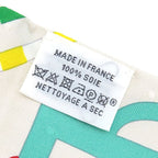 Hermes Scarf Twillye Silk Cles Blue Rouge — view 5