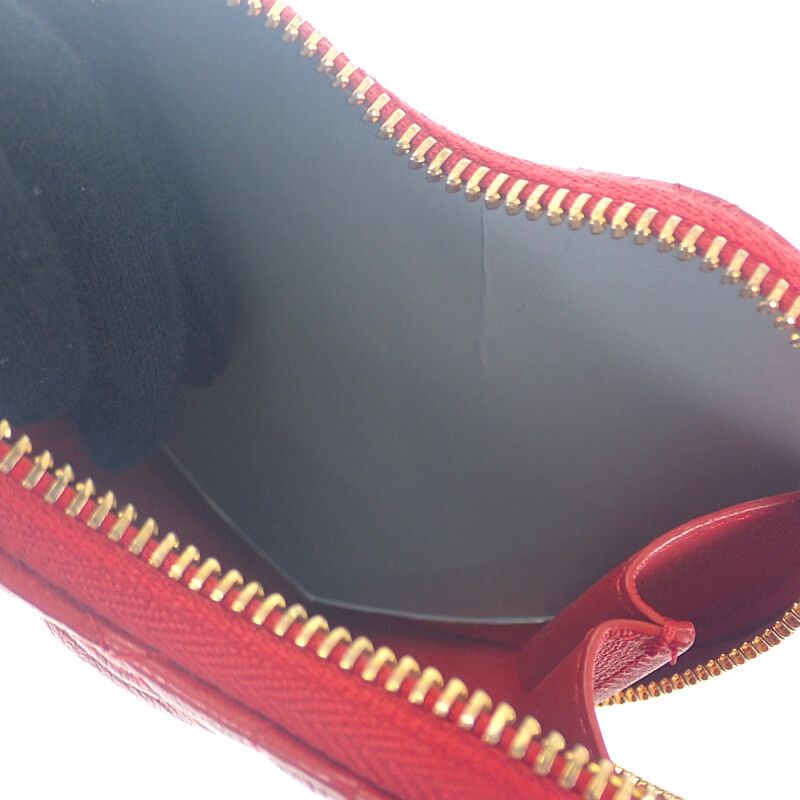 Dior Amour Caro Chain Heart Pouch S5097 Unid m61 R Shoulder Bag Calf Red — view 4