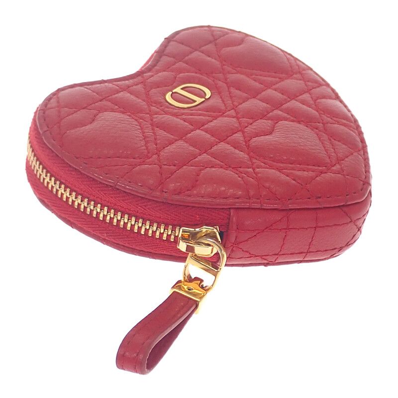 Dior Amour Caro Chain Heart Pouch S5097 Unid m61 R Shoulder Bag Calf Red — view 3