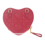 Dior Amour Caro Chain Heart Pouch S5097 Unid m61 R Shoulder Bag Calf Red — view 2