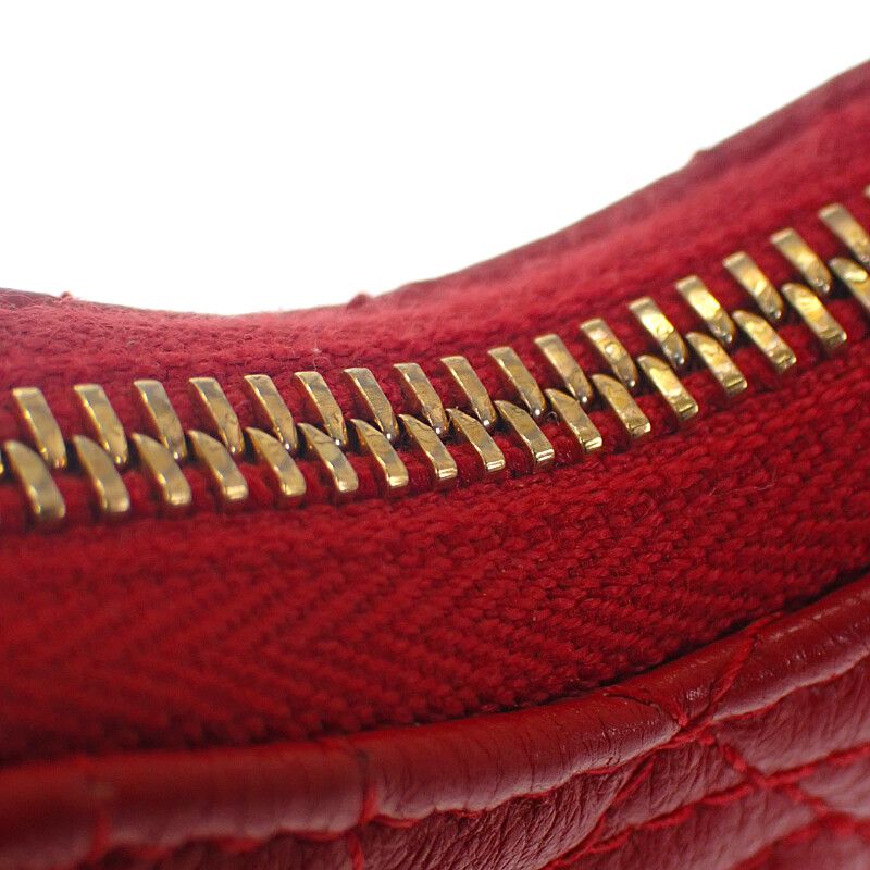 Dior Amour Caro Chain Heart Pouch S5097 Unid m61 R Shoulder Bag Calf Red — view 7