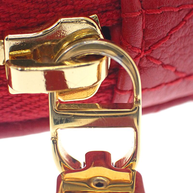 Dior Amour Caro Chain Heart Pouch S5097 Unid m61 R Shoulder Bag Calf Red — view 9