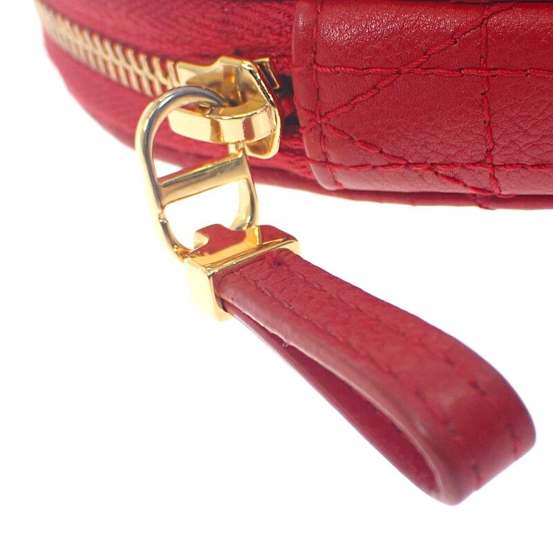 Dior Amour Caro Chain Heart Pouch S5097 Unid m61 R Shoulder Bag Calf Red — view 8