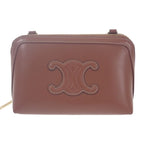 Celine Clutch Cuil With Chain 10 E383 Dr8.04 lu Shoulder Bag Calf Tan Brown — view 3
