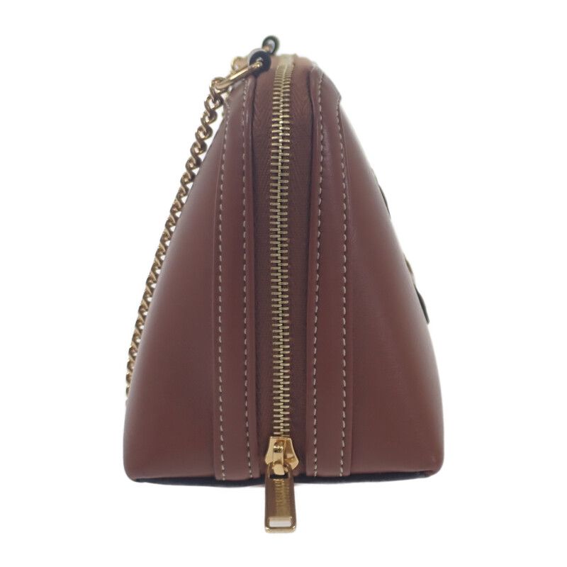 Celine Clutch Cuil With Chain 10 E383 Dr8.04 lu Shoulder Bag Calf Tan Brown — view 6