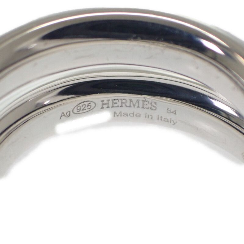 Hermes Vertige 13 no 54 B Ring 2 Rings Silver 925 Men — view 7
