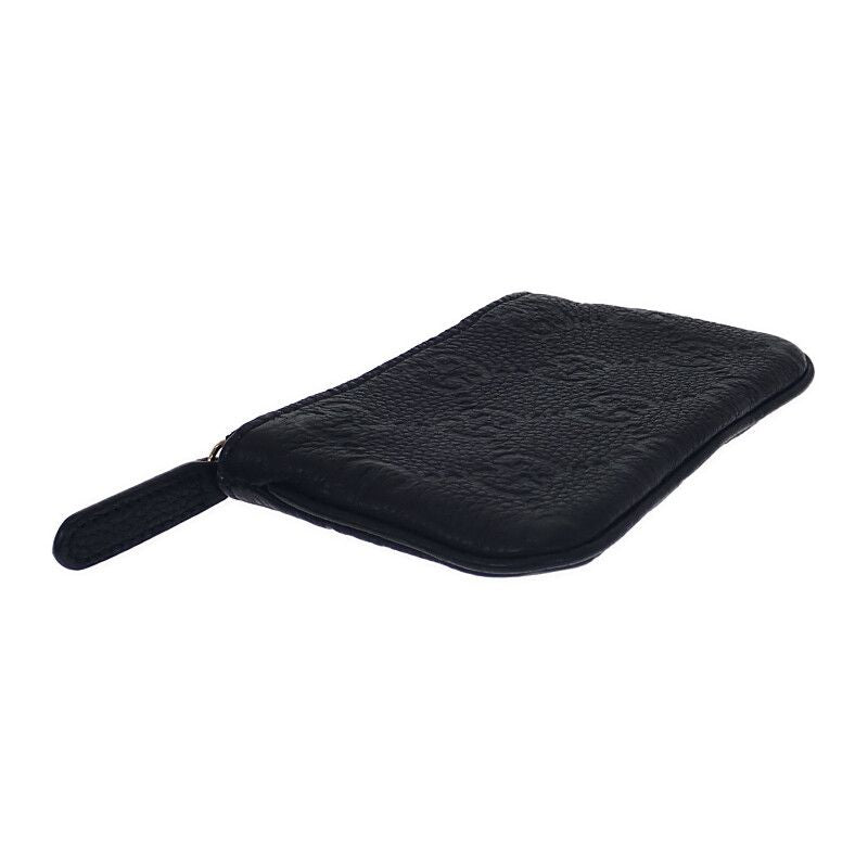 Gucci GG Emblem Key Pouch Aaeem 1000 Case Grain Leather Black — view 4