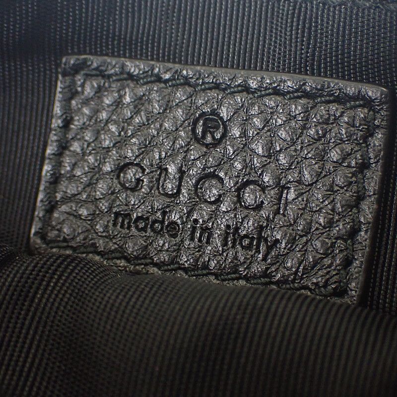 Gucci GG Emblem Key Pouch Aaeem 1000 Case Grain Leather Black — view 6