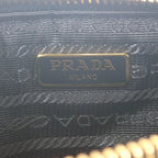 Prada Chain Shoulder Bag 1 Ni054 Handbag Tessuto Impuntu Nylon Navy Leather — view 6